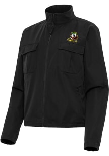 Womens Oregon Ducks Black Antigua Even Par Light Weight Jacket