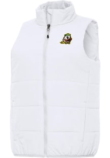 Womens Oregon Ducks White Antigua Experience Vest