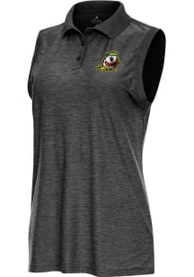 Womens Oregon Ducks Black Antigua Recap Polo Shirt