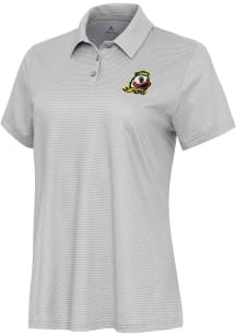 Antigua Oregon Ducks Womens White Rings Design Short Sleeve Polo Shirt