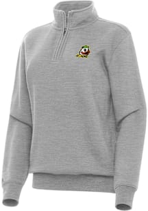 Antigua Oregon Ducks Womens Grey Victory Qtr Zip
