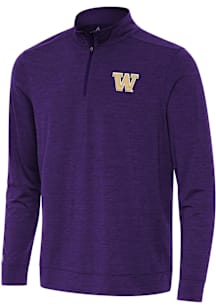 Antigua Washington Huskies Mens Purple Bright Long Sleeve Qtr Zip Pullover