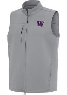 Mens Washington Huskies Grey Antigua Demand Vest