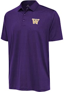 Antigua Washington Huskies Mens Purple Ellipse Short Sleeve Polo