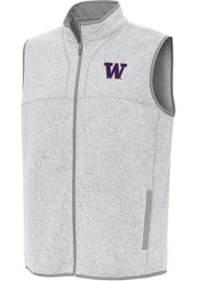 Mens Washington Huskies Grey Antigua Fortune Vest