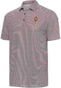 Antigua Arizona State Sun Devils Mens Maroon Skills Short Sleeve Polo