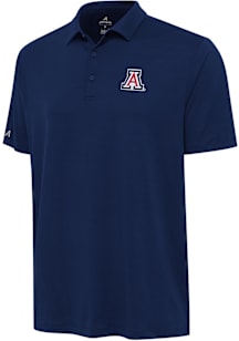 Antigua Arizona Wildcats Mens Navy Blue Reprocess Recycled Short Sleeve Polo