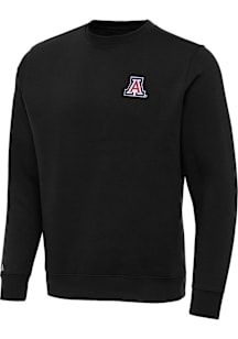 Antigua Arizona Wildcats Mens Black Victory Long Sleeve Crew Sweatshirt