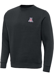 Antigua Arizona Wildcats Mens Charcoal Victory Long Sleeve Crew Sweatshirt