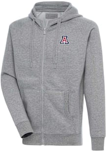 Antigua Arizona Wildcats Mens Grey Victory Long Sleeve Full Zip Jacket