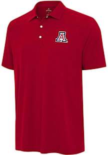 Antigua Arizona Wildcats Mens Red Western Short Sleeve Polo