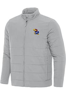 Antigua Kansas Jayhawks Mens Grey Swelter Filled Jacket