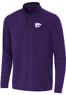 Antigua K-State Wildcats Mens Purple Bright Long Sleeve Qtr Zip Pullover