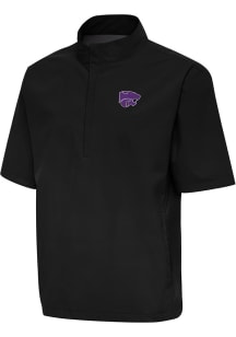 Mens K-State Wildcats Black Antigua Brisk Short Sleeve Jacket