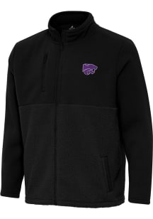 Mens K-State Wildcats Black Antigua Daily Fused Medium Weight Jacket