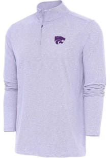 Mens K-State Wildcats Lavender Antigua Hunk Qtr Zip Pullover