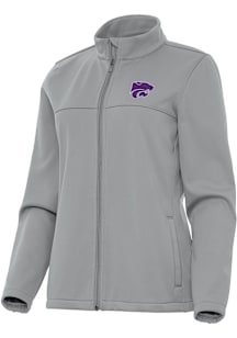 Antigua K-State Wildcats Womens Grey Links Light Weight Jacket