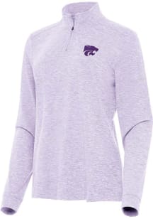 Womens K-State Wildcats Lavender Antigua Mentor Qtr Zip Pullover