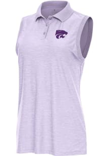 Womens K-State Wildcats Lavender Antigua Recap Polo Shirt