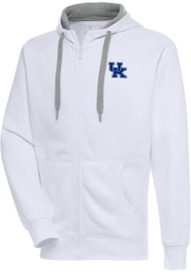 Antigua Kentucky Wildcats Mens White Victory Long Sleeve Full Zip Jacket