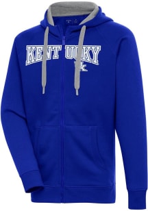 Antigua Kentucky Wildcats Mens Blue Split Victory Long Sleeve Full Zip Jacket