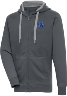 Antigua Kentucky Wildcats Mens Charcoal Victory Long Sleeve Full Zip Jacket