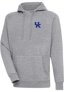 Antigua Kentucky Wildcats Mens Grey Victory Long Sleeve Hoodie