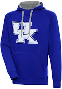 Antigua Kentucky Wildcats Mens Blue Full Front Victory Long Sleeve Hoodie