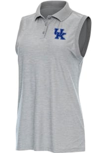 Antigua Kentucky Wildcats Womens Grey Recap Polo Shirt