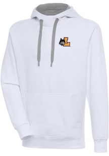 Antigua Loyola Ramblers Mens White Victory Long Sleeve Hoodie