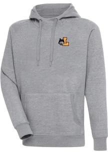 Antigua Loyola Ramblers Mens Grey Victory Long Sleeve Hoodie