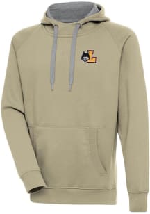 Antigua Loyola Ramblers Mens Khaki Victory Long Sleeve Hoodie