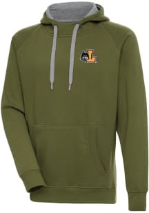 Antigua Loyola Ramblers Mens Olive Victory Long Sleeve Hoodie