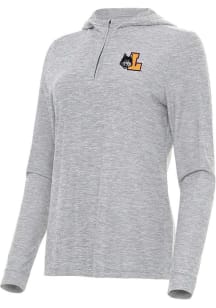 Antigua Loyola Ramblers Womens Grey Daybreak Qtr Zip