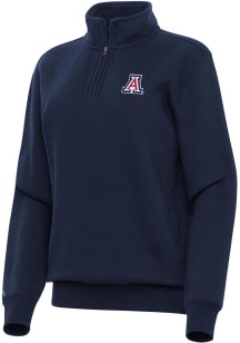 Antigua Arizona Wildcats Womens Navy Blue Victory Qtr Zip