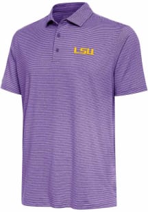 Antigua LSU Tigers Mens Purple Scheme Short Sleeve Polo