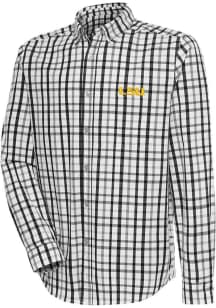 Antigua LSU Tigers Mens Black Tending Long Sleeve Dress Shirt