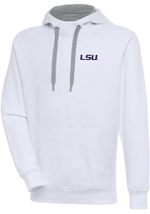 Antigua LSU Tigers Mens White Victory Long Sleeve Hoodie