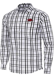 Antigua Arkansas Razorbacks Mens Black Tending Long Sleeve Dress Shirt