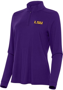 Antigua LSU Tigers Womens Purple Intent Qtr Zip