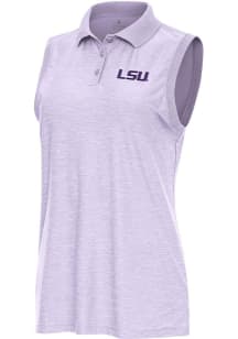 Antigua LSU Tigers Womens Lavender Recap Polo Shirt