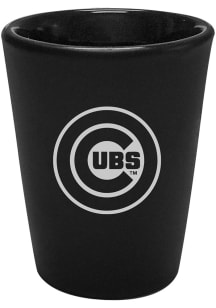 Chicago Cubs 2oz Black Etched Ceramic Shot Glass