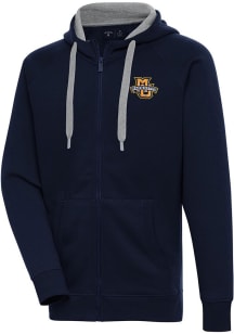 Antigua Marquette Golden Eagles Mens Navy Blue Victory Long Sleeve Full Zip Jacket