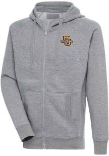 Antigua Marquette Golden Eagles Mens Grey Victory Long Sleeve Full Zip Jacket