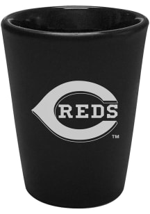 Cincinnati Reds 2oz Black Etched Ceramic Shot Glass
