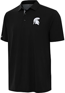 Antigua Michigan State Spartans Mens Black Era Short Sleeve Polo