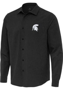 Mens Michigan State Spartans  Antigua Exposure Long Sleeve Dress Shirt