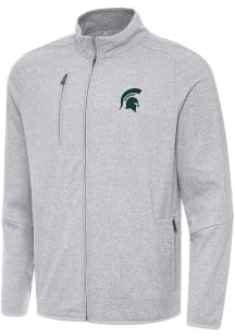 Mens Michigan State Spartans Grey Antigua Hold Up Light Weight Jacket