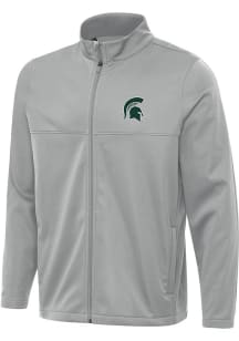 Mens Michigan State Spartans Grey Antigua Links 2 Light Weight Jacket