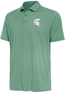 Antigua Michigan State Spartans Mens Green Scheme Short Sleeve Polo